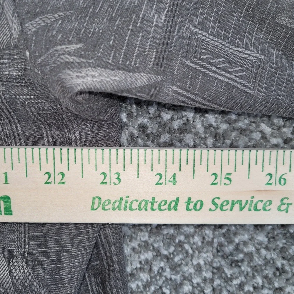 Jamaica Jaxx Mens Medium Silk Bamboo Jacquard Button Down Shirt Grey Brown Leaf